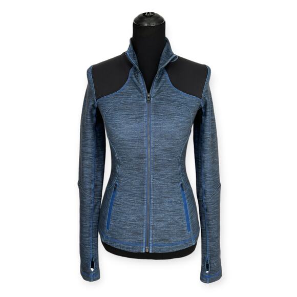 Lululemon | Size 4 | Blue / Black Slub Denim Reversible Limitless Forme Jacket - Picture 4 of 12